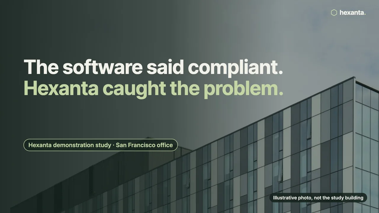 San Francisco Office · Title 24: The software said “complies”. Hexanta's review said no.